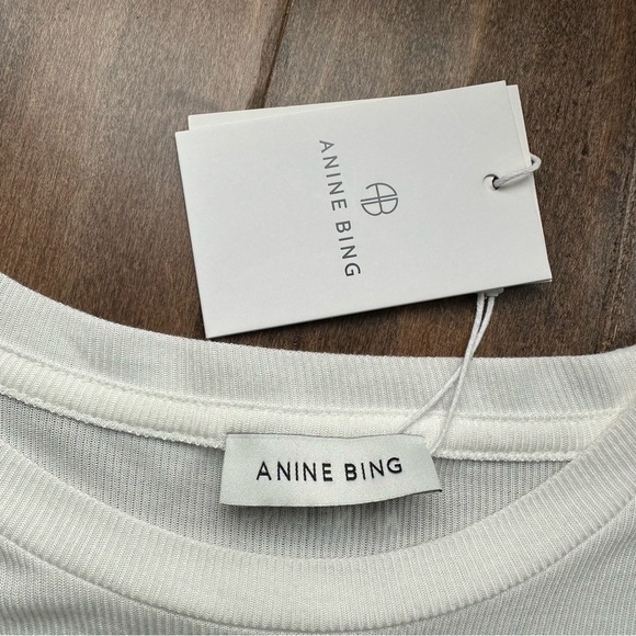 ANINE BING Louis Tee Bing- Ivory NWT Slouchy Boxy Fit- Super Soft❣️❣️ - Picture 4 of 12